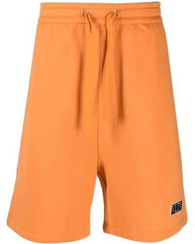Valentino Garavani Logo-patch Track Shorts - Orange