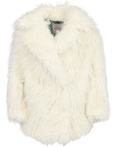 Sleeveless Monogram Mink Coat - Luxury White