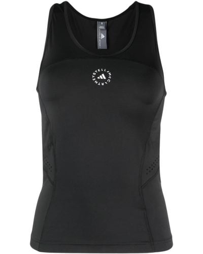 adidas By Stella McCartney Logo-print Sleeveless Tank Top - Black