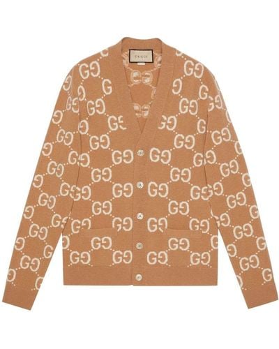 Gucci GG Motif Button-up Cardigan - Natural
