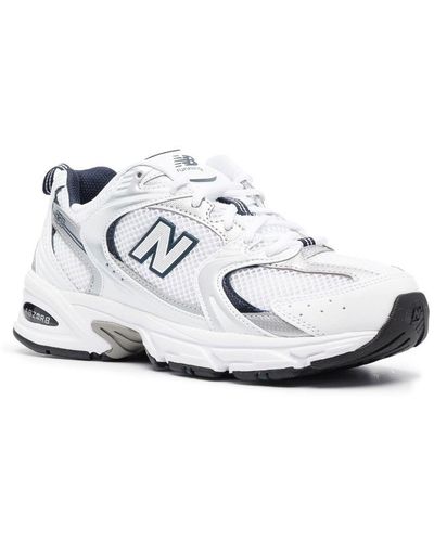New Balance Mr530 Logo-embossed Leather And Mesh Low-top Sneakers - White
