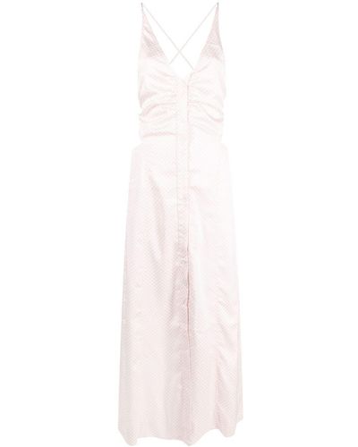 Ganni Sleeveless Maxi Dress - White
