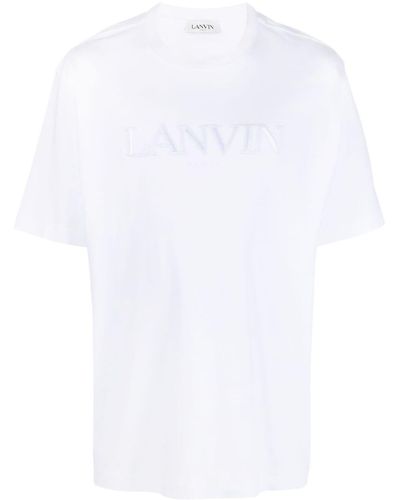 Lanvin Classic Paris Embroider T-shirt Optic White