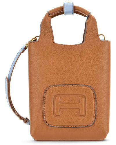 Hogan H-bag Mini Leather Tote Bag - Brown