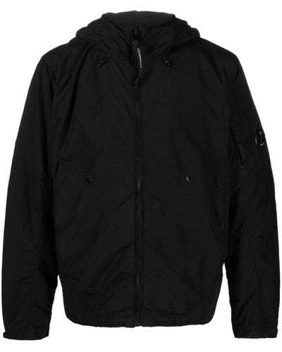 C.P. Company Nylon Reversible Hooded Jacket - Black