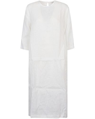 Liviana Conti Linen Midi Dress - White
