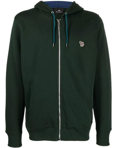 PS by Paul Smith Sweatshirt With Zip Hood And Logo - Green