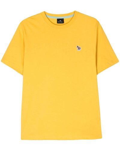 PS by Paul Smith Logo-appliqué Cotton T-shirt - Yellow