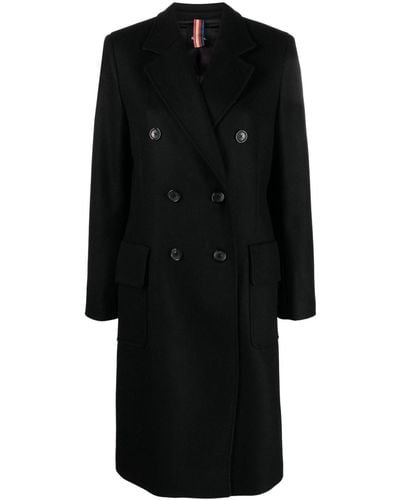 Paul Smith Wool And Cashmere Blend Double-breasted Coat - Black