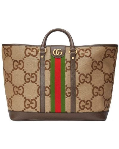 Gucci Jumbo GG Medium Tote Bag - Brown