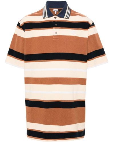 Loewe-Paulas Ibiza Oversized Striped Cotton Polo Shirt - Multicolor