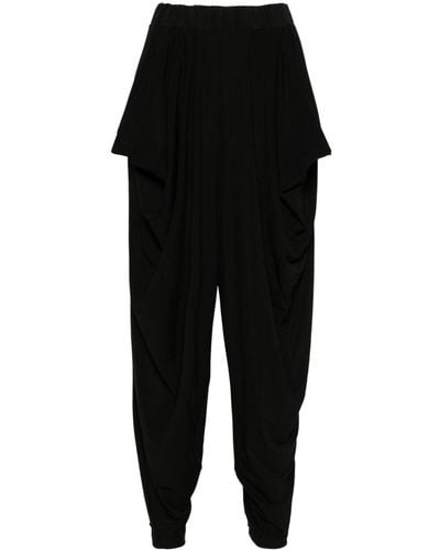 Issey Miyake Drape Jersey 46 Trousers - Black