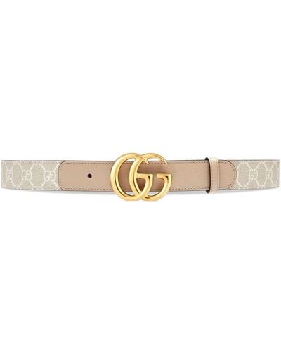 Gucci GG Marmont Leather Belt - Metallic