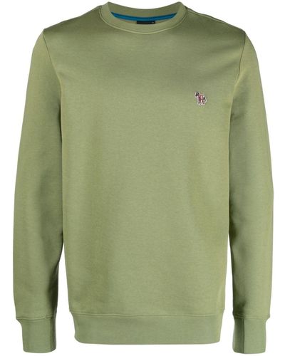 PS by Paul Smith Zebra Logo Cotton Sweatshirt - Green