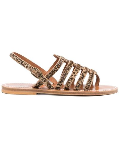 K. Jacques Homere Leather Sandals - Brown