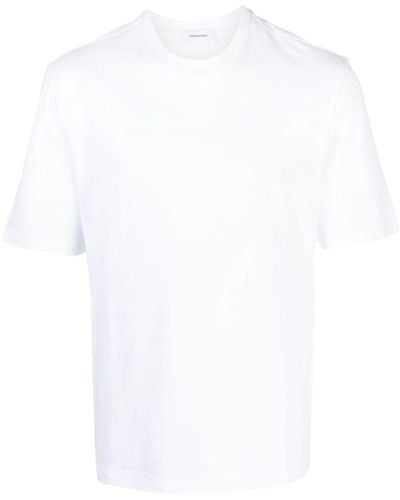 Ferragamo T-shirt In Cotone Con Logo - Bianco