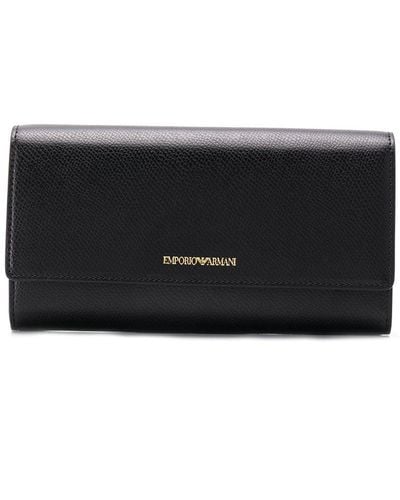 Emporio Armani Continental Flap Wallet - Black