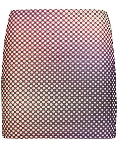 Sinead Gorey Digitally Print Lycra Bodycon Skirt - Purple