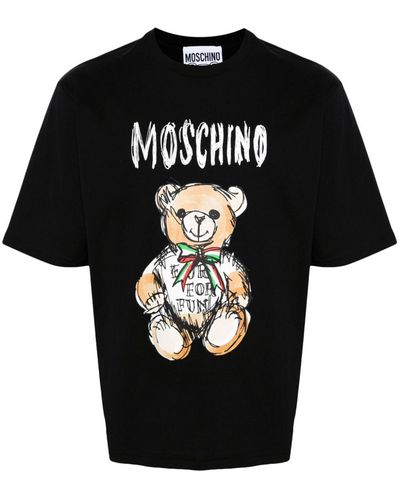 Moschino T-shirt With Teddy Bear Print - Black