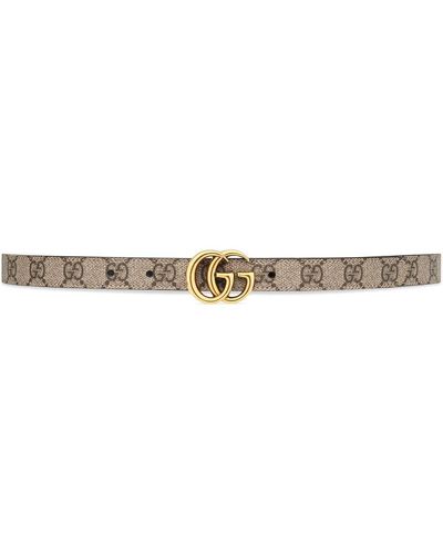 Gucci Marmont Double G Reversible Leather Belt - Multicolor