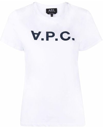 A.P.C. Flocked Logo T-shirt - White