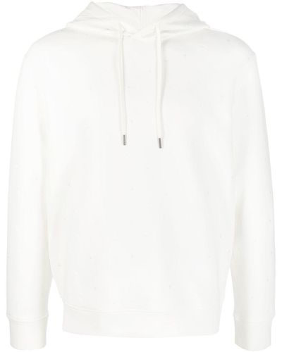Emporio Armani Logo Cotton Hoodie - White