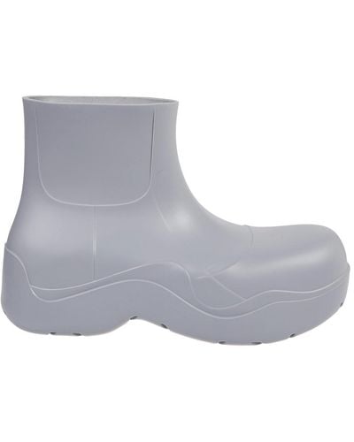 Bottega Veneta Ankle Boot With Logo - Grey