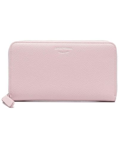 Emporio Armani Zip Around Continental Wallet - Pink