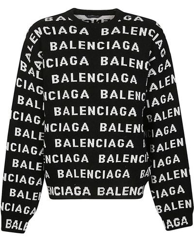 Balenciaga Sweatshirt With Logo - Black