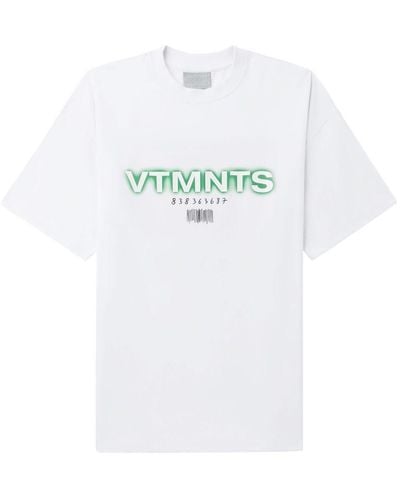 VTMNTS T-shirt Con Stampa - Bianco