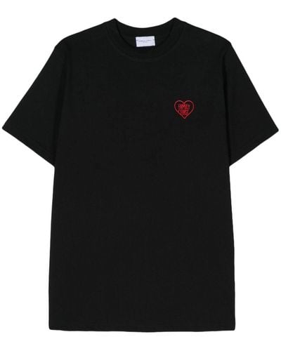 FAMILY FIRST Embroidered-logo Cotton T-shirt - Black