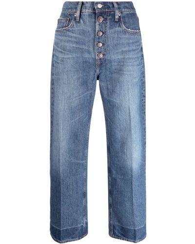 Polo Ralph Lauren Wide-leg Cropped Jeans - Blue