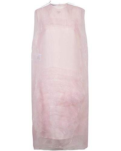 Prada Voile Tec Mini Dress - Pink
