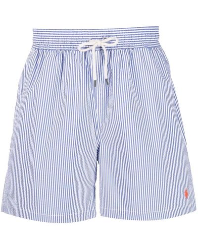 Polo Ralph Lauren Striped Swim Shorts - Blue