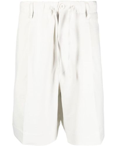 Y-3 Side-stripe Cotton Shorts - White
