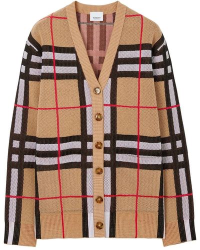 Burberry Vintage Check V-neck Cardigan - Brown