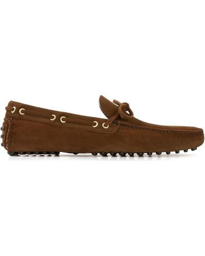 Car Shoe Leather Moccasin - Brown
