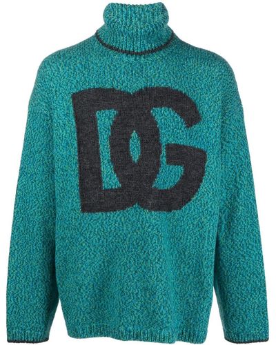 Dolce & Gabbana Sweater With Logo - Green