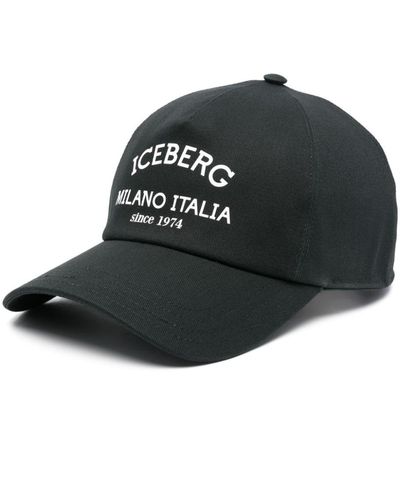 Iceberg Logo-print Baseball Cap - Black