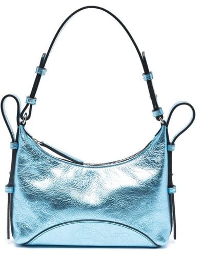 Zanellato Mita Leather Shoulder Bag - Blue