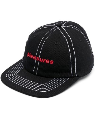 Pleasures Embroidered Logo Cap - Black