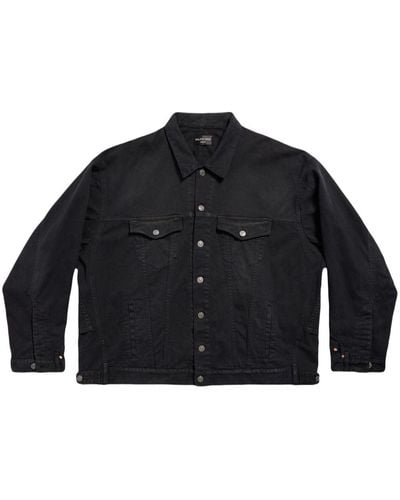 Balenciaga Deconstructed Denim Jacket - Black