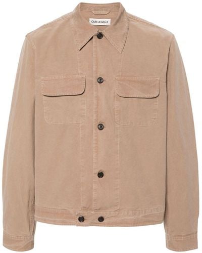 Our Legacy Coach Cotton Poplin Jacket - Natural