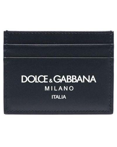 Dolce & Gabbana Card Holder With Logo - Blue