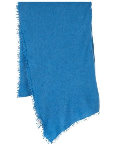 Mouleta Knitted Cashmere Scarf - Blue