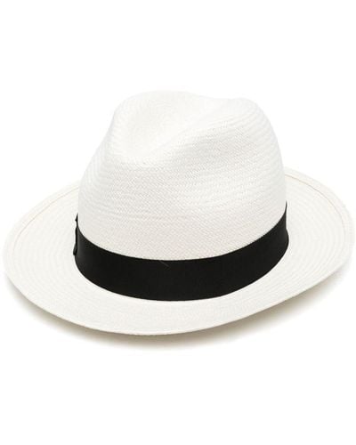 Borsalino Monica Straw Panama Hat - White