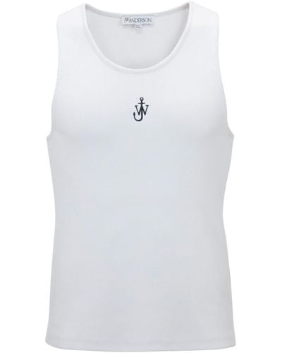 JW Anderson Embroidered Logo Tank Top - White