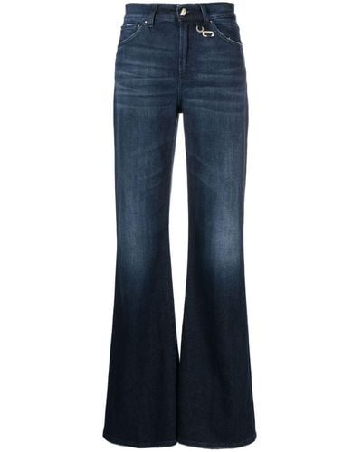 Dondup High-waisted Wide-leg Jeans - Blue