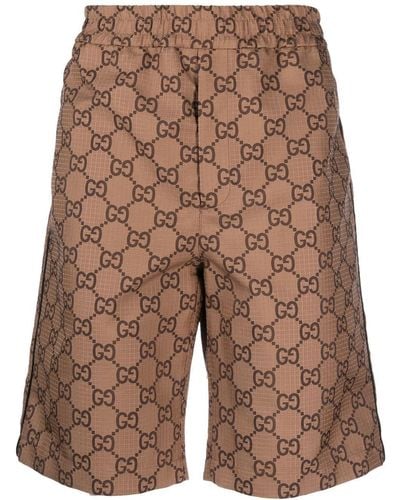 Gucci All-over GG-print Shorts - Brown