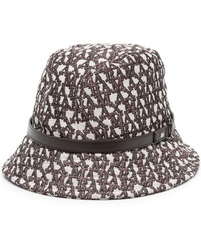 Max Mara Monogrammed Jacquard Bucket Hat - Brown